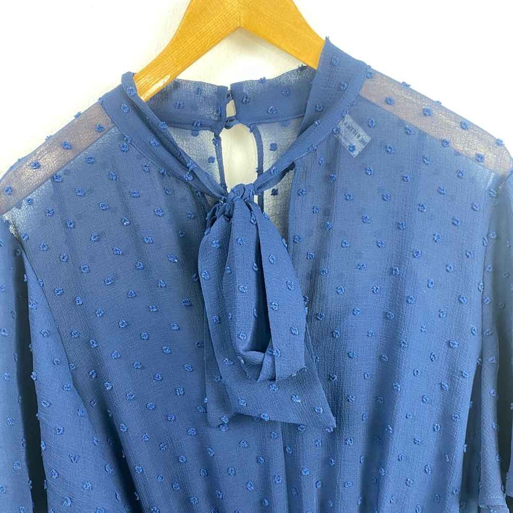 Navy Ruffled Romper - Picture 2 of 2